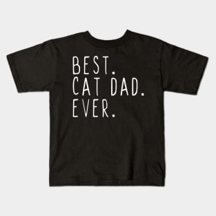 Best Cat Dad Ever Cool Daddy Fathers Day Kids T-Shirt